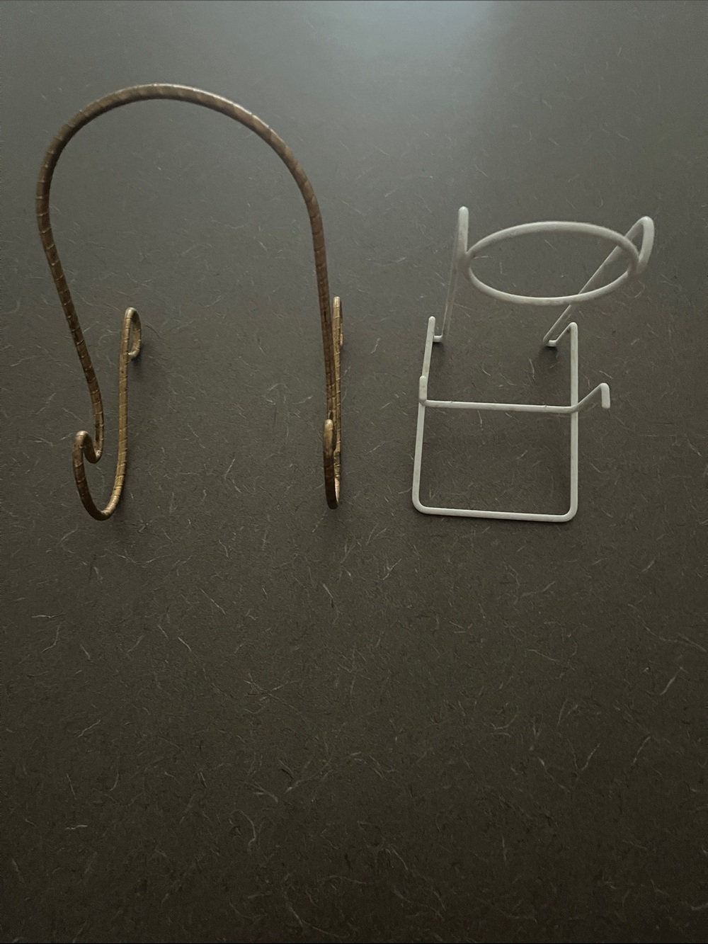 2 Metal Display Stands for teacup and saucer or decor plates